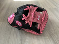 11.5 Rawlings Black And Pink Youth GG Elite Glove