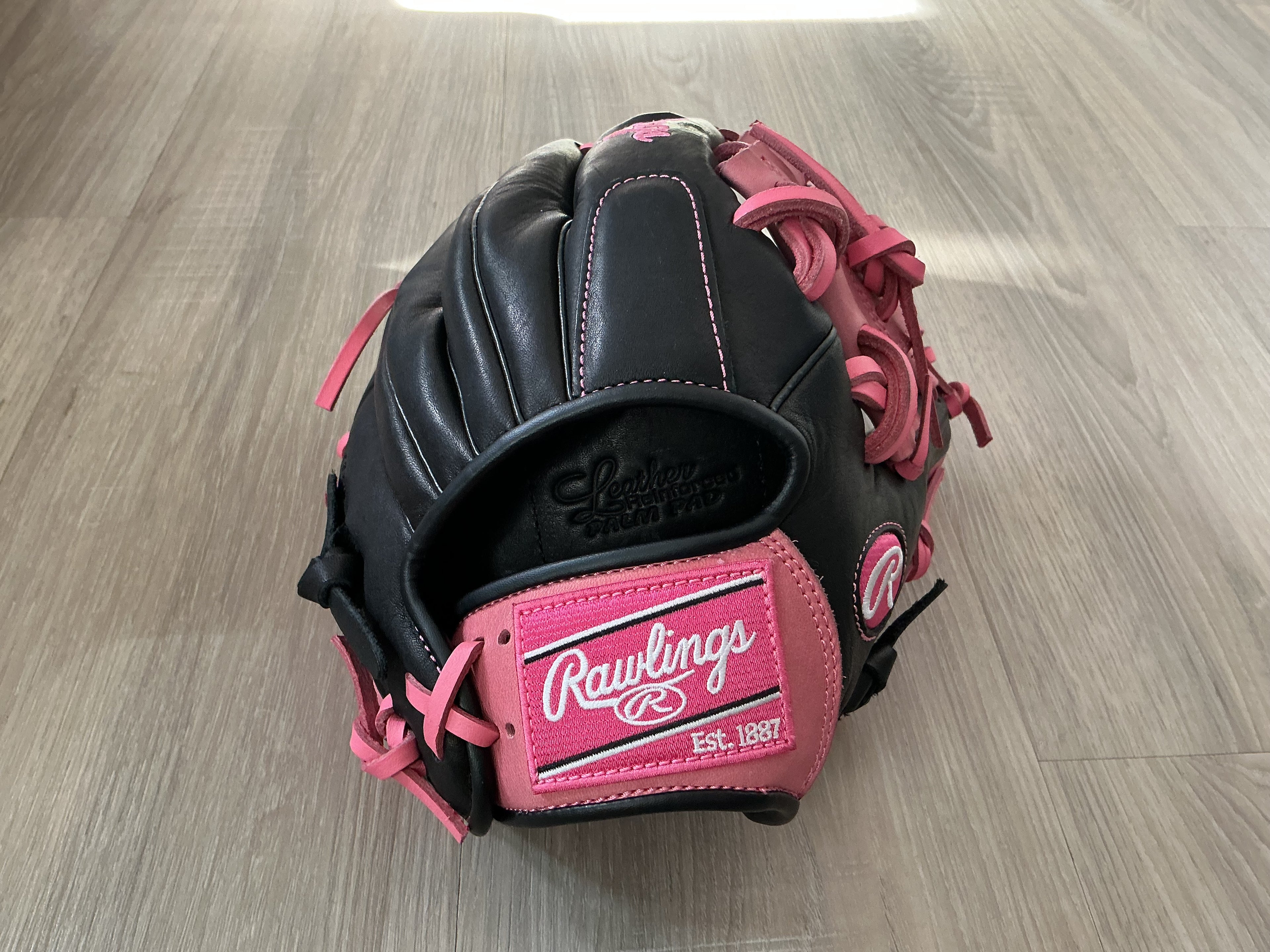11.5 Rawlings Black And Pink Youth GG Elite Glove