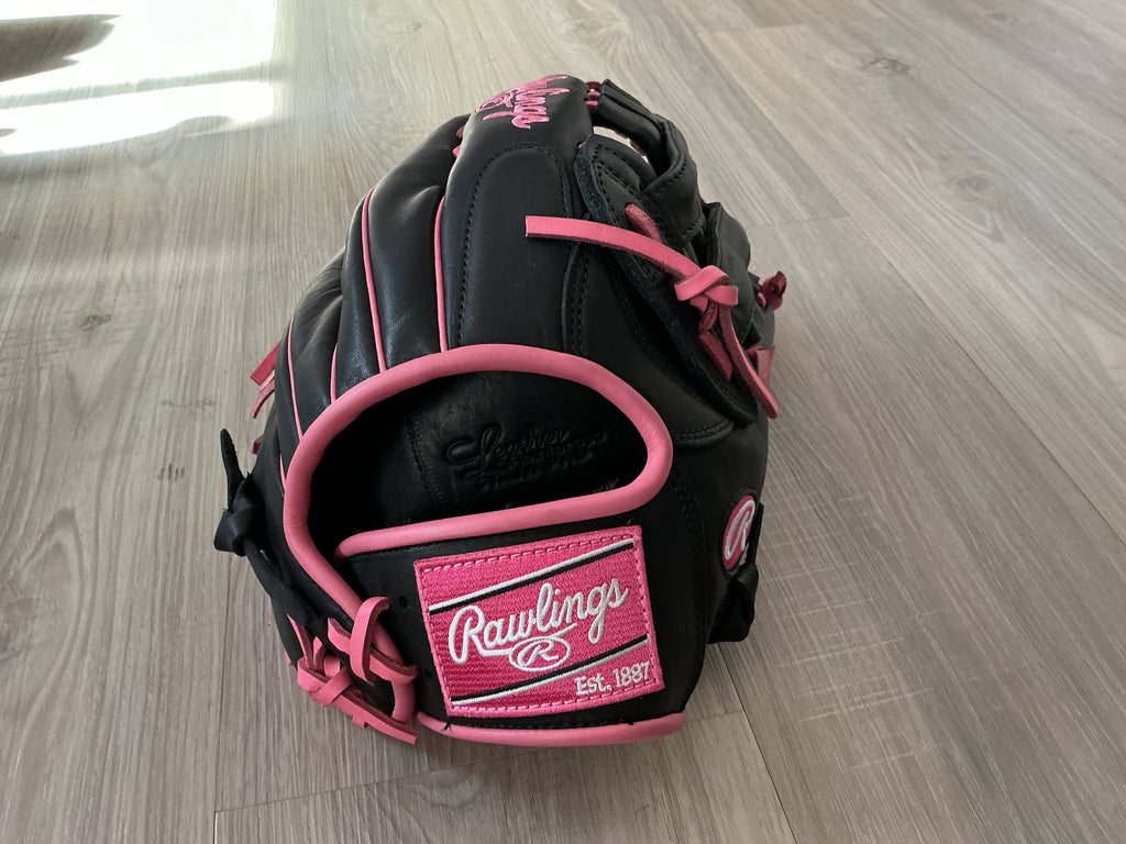 12 3/4 Rawlings Black and Pink GG Elite Glove