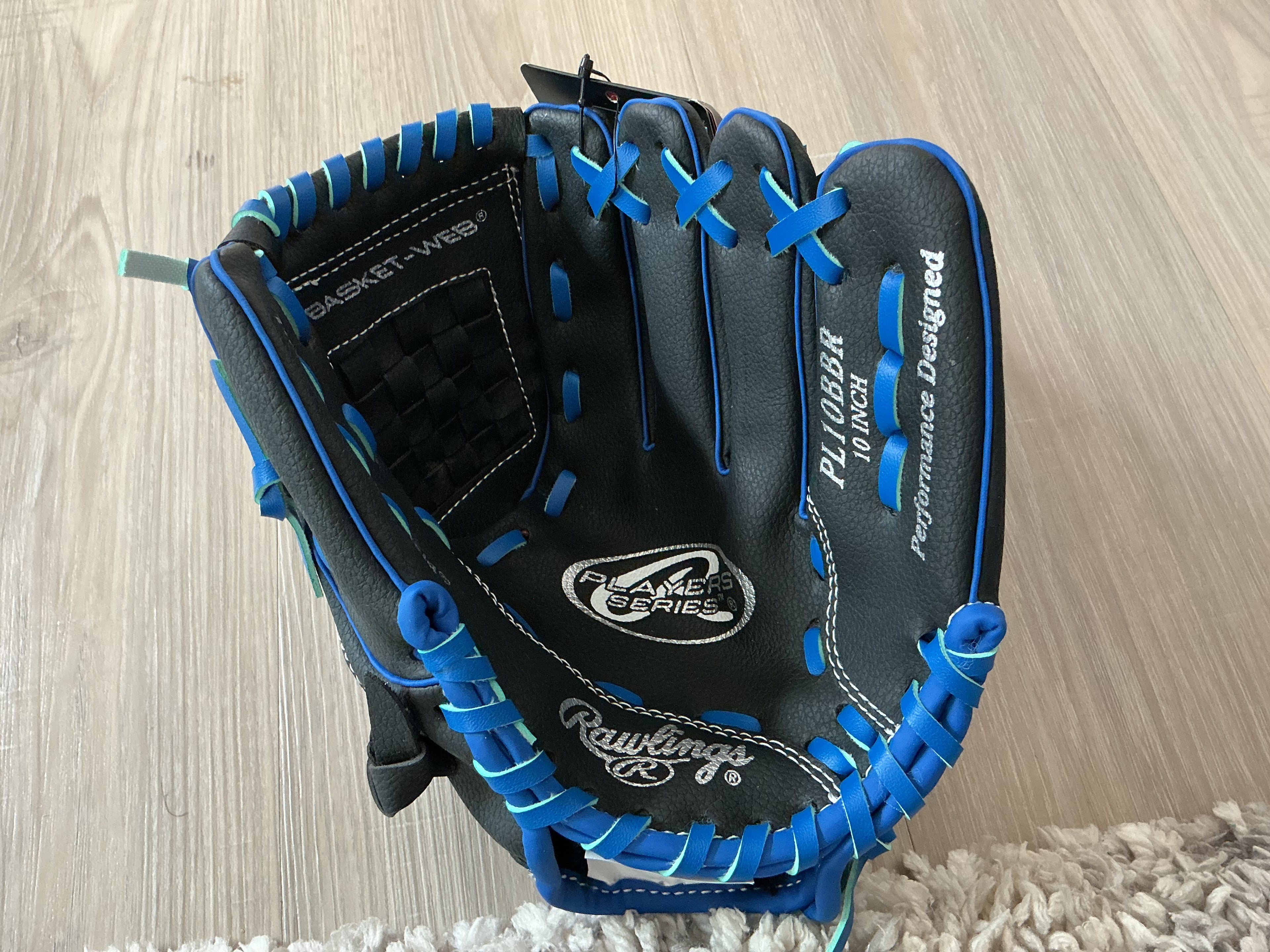 10” Rawlings Black And Blue Player Series Glove