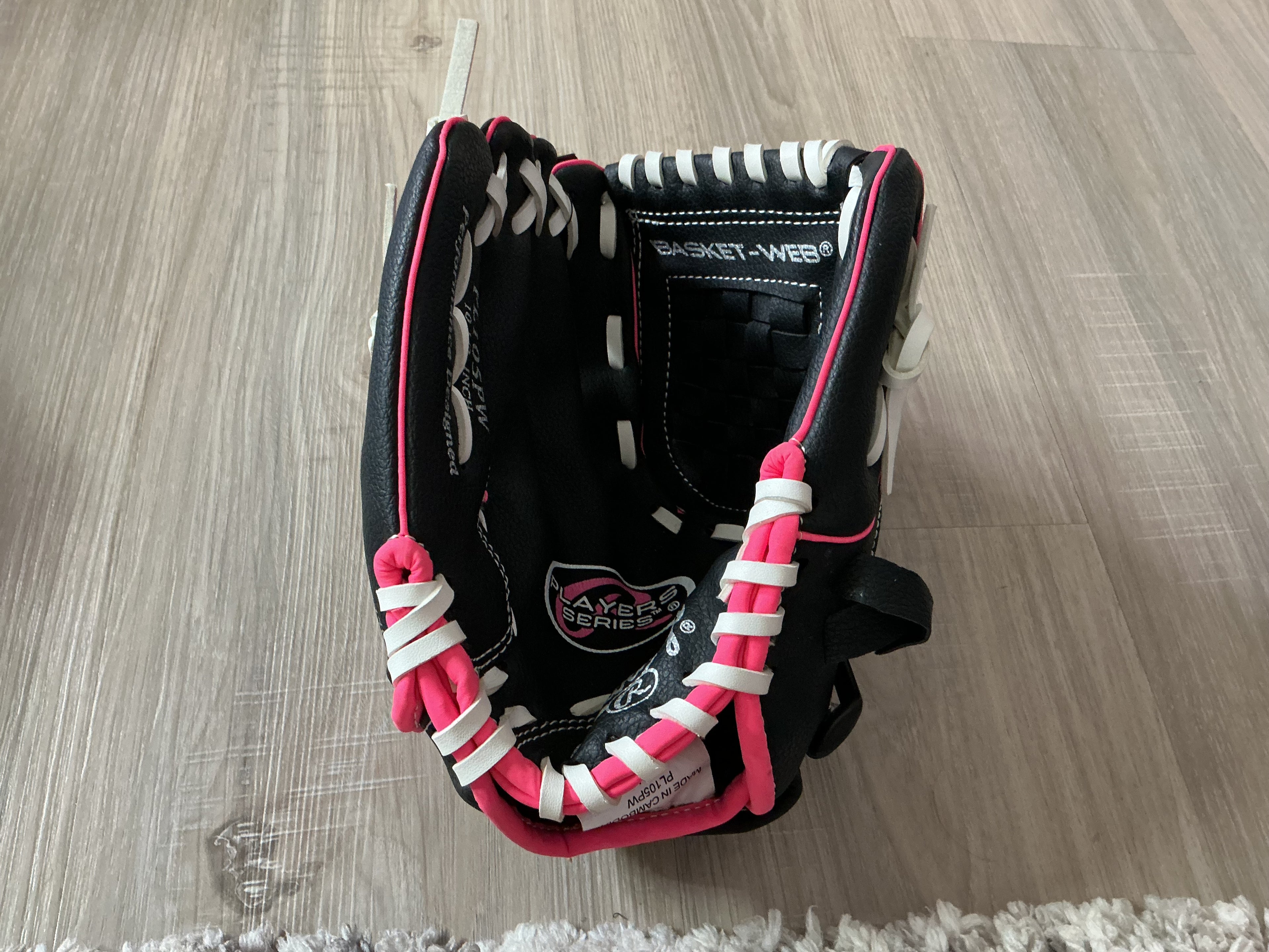 10.5 Black, White, Pink Player Series Glove