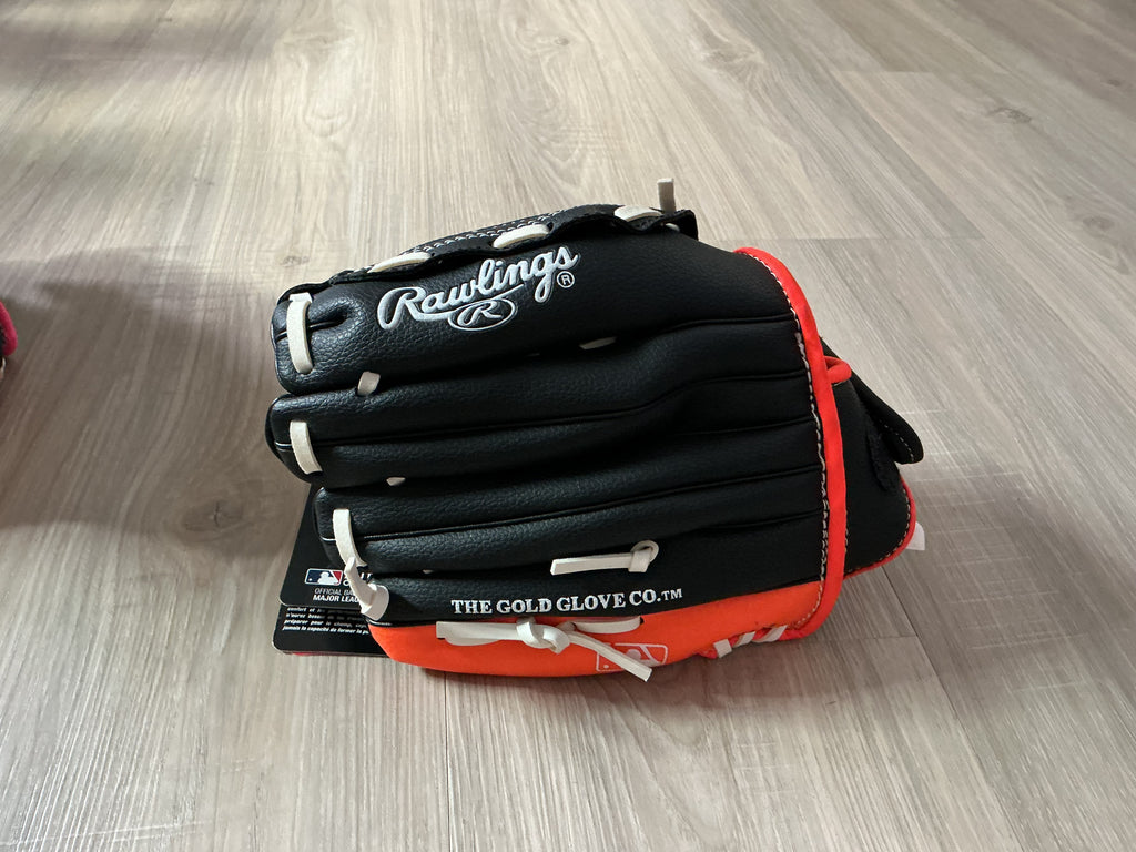 10.5 Rawlings Black, White, Orange Player Series Glove